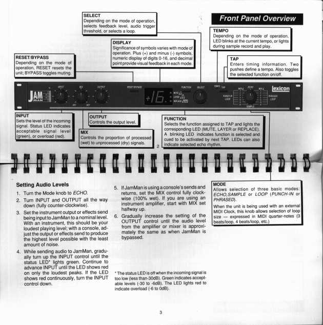 Lexicon JamMan Manual